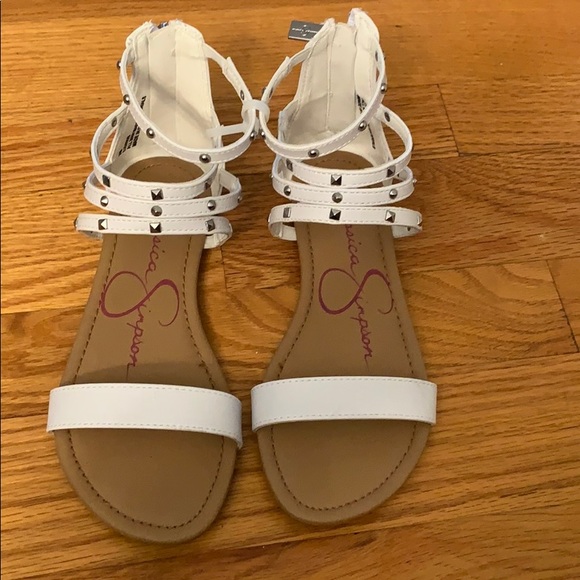 jessica simpson white sandals